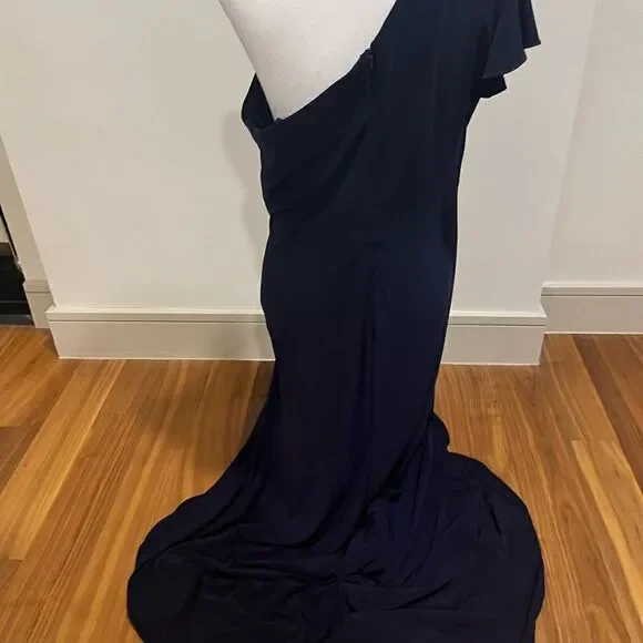Mac Duggal jersey one shoulder gown size 10 NWOT - Picture 9 of 15